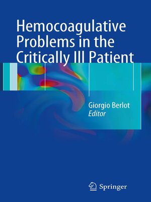 cover image of Hemocoagulative Problems in the Critically Ill Patient